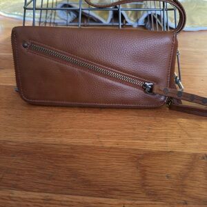 Free People brown Leather Clutch